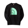 Sweat M Coordinates Crew THE NORTH FACE noir logo imprimé vert