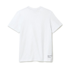 T-shirt LACOSTE en coton blanc imprimé noir