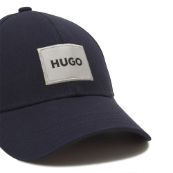 Casquette Men X 576-231 50484117 HUGO bleue avec patch logo brodé argenté