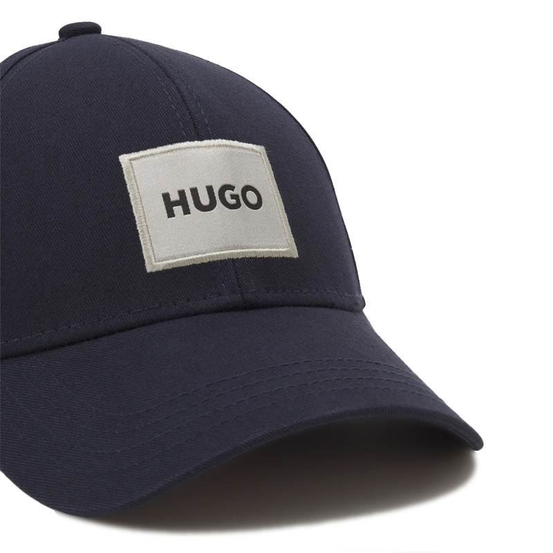 Casquette Men X 576-231 50484117 HUGO bleue avec patch logo brodé argenté