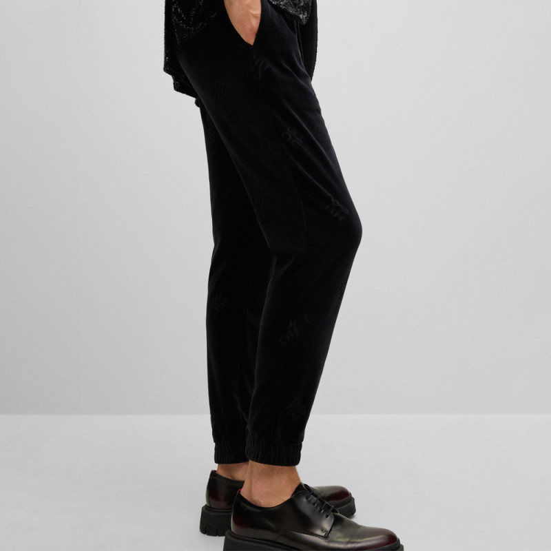 Jogging Daboon HUGO noir en velours hommes