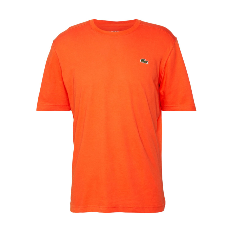 T-shirt à col rond LACOSTE SPORT en coton mélangé respirant orange
