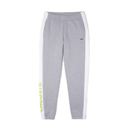 Pantalon de jogging Lacoste avec marquage et bandes contrastés Gris