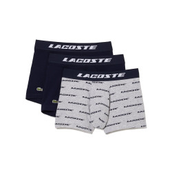 Lot de 3 boxers courts Lacoste avec ceinture contrastée imprimée