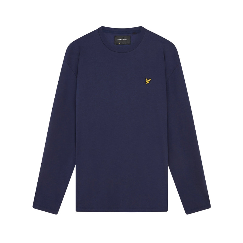 T-Shirt Manche Longue Lyle & Scott Bleu Marine PLAIN LONG SLEEVE