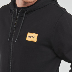 Sweat à capuche zippé Hugo avec logo Or DAPLE_G Noir
