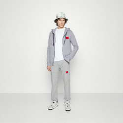 Sweat zippé en molleton de coton