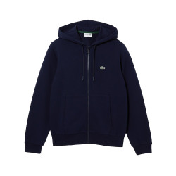SWEATSHIRT ZIPPÉ À CAPUCHE LACOSTE SPORT AVEC EMPIÈCEMENTS EN MESH BLEU MARINE
