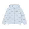 SWEATSHIRT ZIPPÉ LACOSTE ENFANT AVEC CAPUCHE ET IMPRIMÉ SIGLÉ CONTRASTÉ