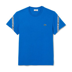 T-shirt homme regular fit avec bandes imprimées Lacoste bleu