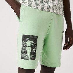 Short Lacoste L!VE en molleton de coton imprimé