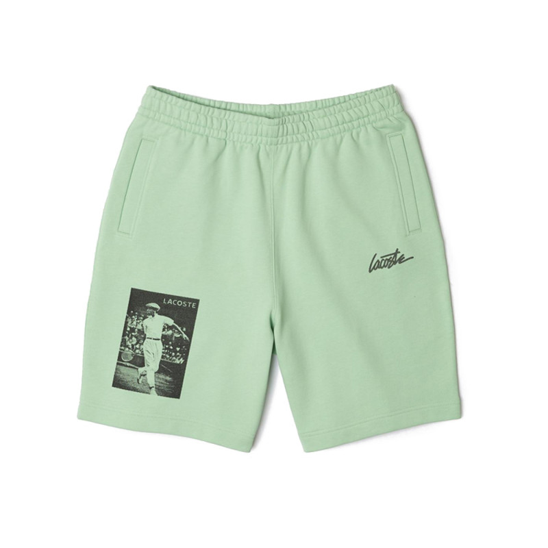 Short Lacoste L!VE en molleton de coton imprimé