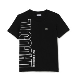 T-shirt Lacoste enfant avec logo XL en jersey de coton Noir