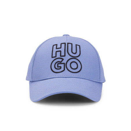 CASQUETTE VIOLETTE EN COTON AVEC LOGO BRODÉ NOIR