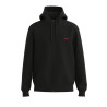 SWEAT ZIPPÉ HUGO DAPLE212 EN MOLLETON DE COTON AVEC PATCH LOGO NOIR