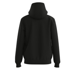 SWEAT ZIPPÉ HUGO DAPLE212 EN MOLLETON DE COTON AVEC PATCH LOGO NOIR