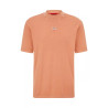 T-SHIRT ORANGE RELAXED FIT EN JERSEY DE COTON AVEC PATCH LOGO DIREZZI HUGO