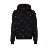 SWEAT À CAPUCHE RELAXED FIT NOIR À LOGOS MANUSCRITS DORTALEZZA HUGO
