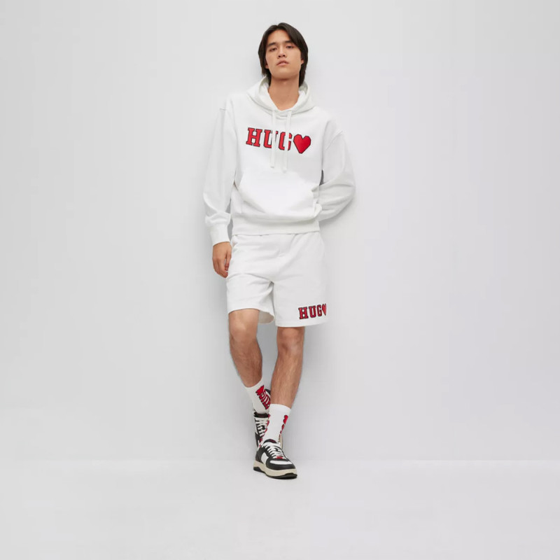 SHORT MIXTE AVEC CORDON DE SERRAGE ET LOGO ARTISTIQUE