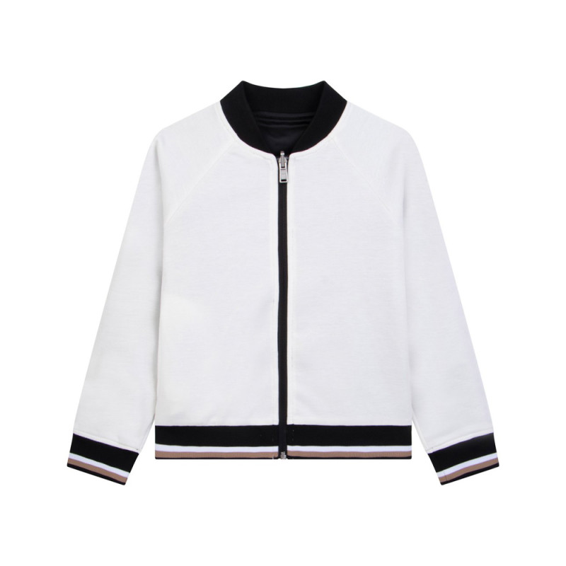 SWEAT ZIPPÉ BOSS ENFANT BLANC