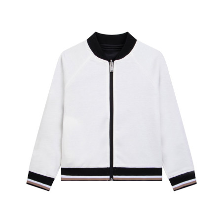 SWEAT ZIPPÉ BOSS ENFANT BLANC
