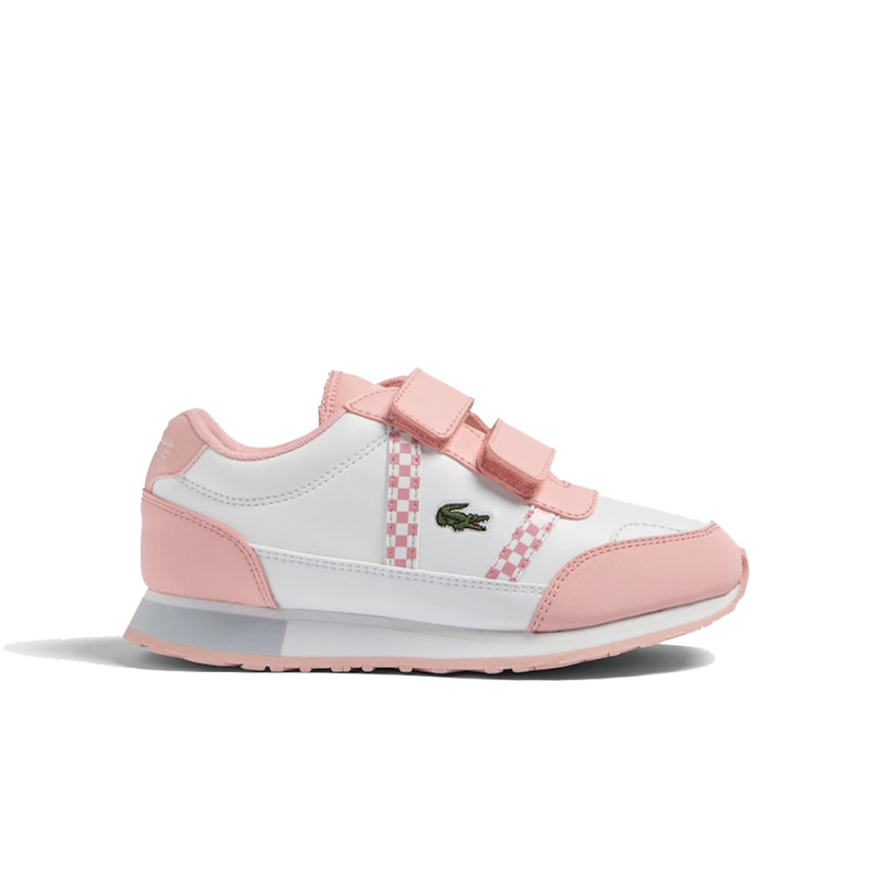 BASKETS PARTNER ENFANT LACOSTE EN SYNTHÉTIQUE ROSE