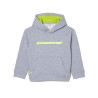 SWEATSHIRT À CAPUCHE ENFANT LACOSTE GRIS AVEC MARQUAGE CONTRASTÉ