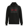 SWEAT À CAPUCHE EN MOLLETON AVEC LOGO IMPRIMÉ NOIR DURATSCHI223 HUGO