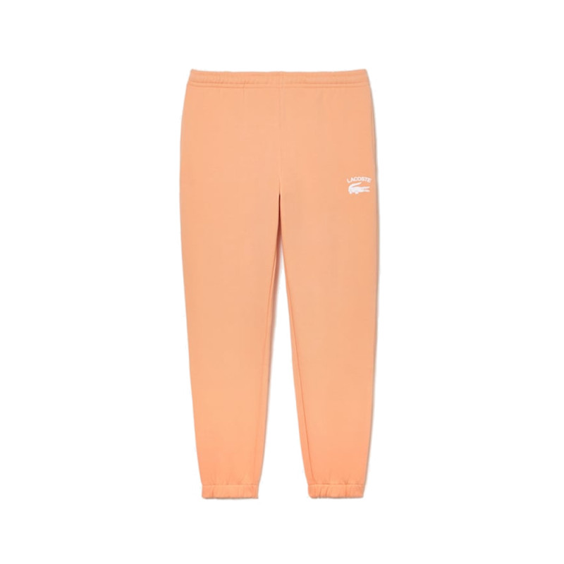 PANTALON DE SURVÊTEMENT HOMME COUPE FUSELÉE INSCRPITION LACOSTE ORANGE