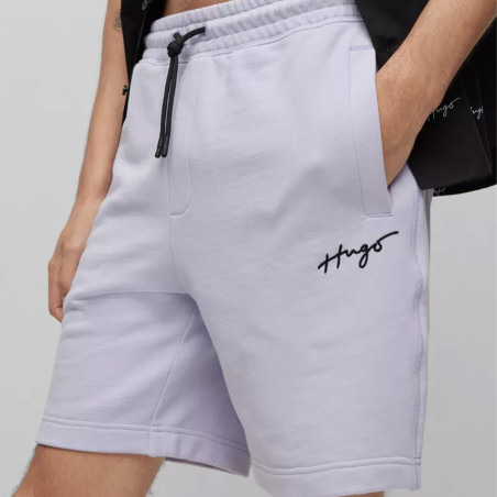 SHORT VIOLET AVEC LOGO MANUSCRIT DAMPINAS HUGO