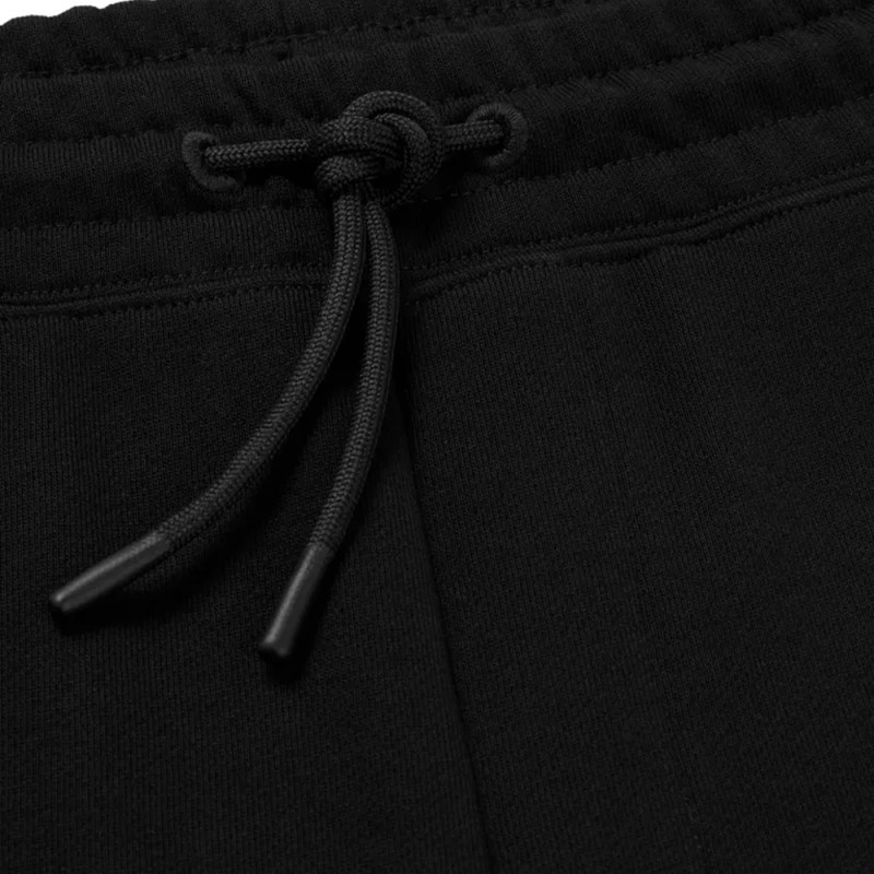 SHORT RELAXED FIT EN MOLLETON DE COTON NOIR