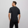 T-SHIRT NOIR À LOGOS TON SUR TON