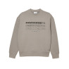 SWEATSHIRT LACOSTE LOOSE FIT GRIS AVEC MARQUAGES SUR LE DEVANT
