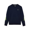 SWEATSHIRT BLEU MARINE LACOSTE TENNIS CLASSIC FIT BANDES SIGLÉES
