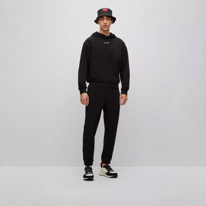 BAS DE SURVÊTEMENT NOIR AVEC LOGO MANUSCRIT