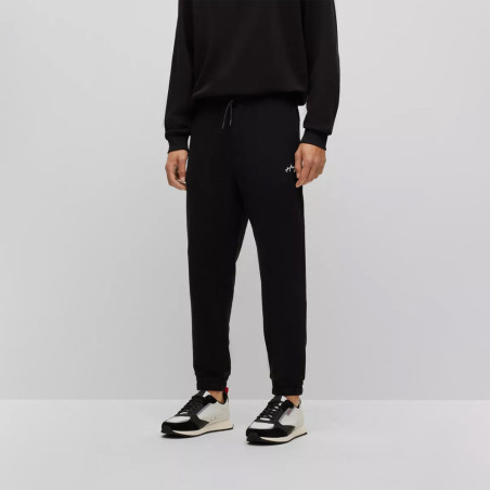 BAS DE SURVÊTEMENT NOIR EN COTON RELAXED FIT