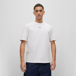 T-SHIRT BLANC RELAXED FIT EN JERSEY DE COTON À LOGO IMPRIMÉ DAPOLINO HUGO
