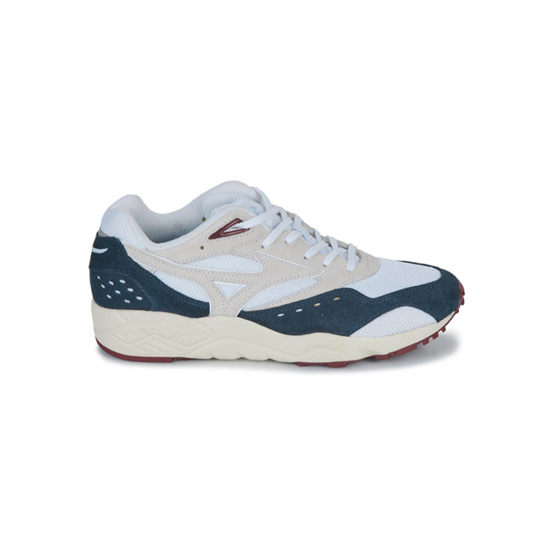 Baskets MIZUNO CONTENDER beiges et bleu en daim