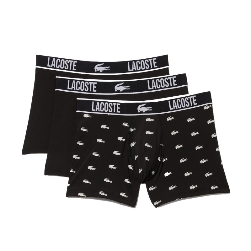 LOT DE 3 BOXERS COURTS NOIRS 5H9972 LACOSTE