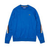 SWEATSHIRT BLEU LACOSTE TENNIS CLASSIC FIT BANDES SIGLÉES