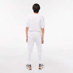 PANTALON DE SURVÊTEMENT HOMME LACOSTE EN DOUBLE-FACE BLANC