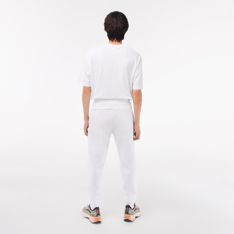 PANTALON DE SURVÊTEMENT HOMME LACOSTE EN DOUBLE-FACE BLANC