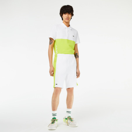 Short LACOSTE GH8368 homme blanc et vert