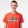 T-shirt Lacoste en coton biologique orange 02K