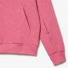 SWEAT LACOSTE A COL ROND AVEC POCHE KANGOUROU ROSE