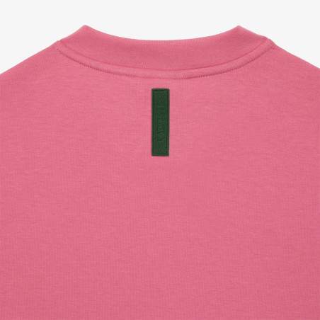SWEAT LACOSTE A COL ROND EN COTON MÉLANGÉ
