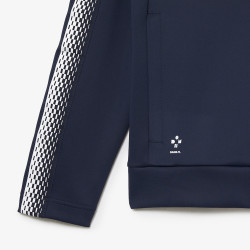 SWEATSHIRT ZIPPÉ LACOSTE TENNIS X DANIIL MEDVEDEV BLEU ET BLANC