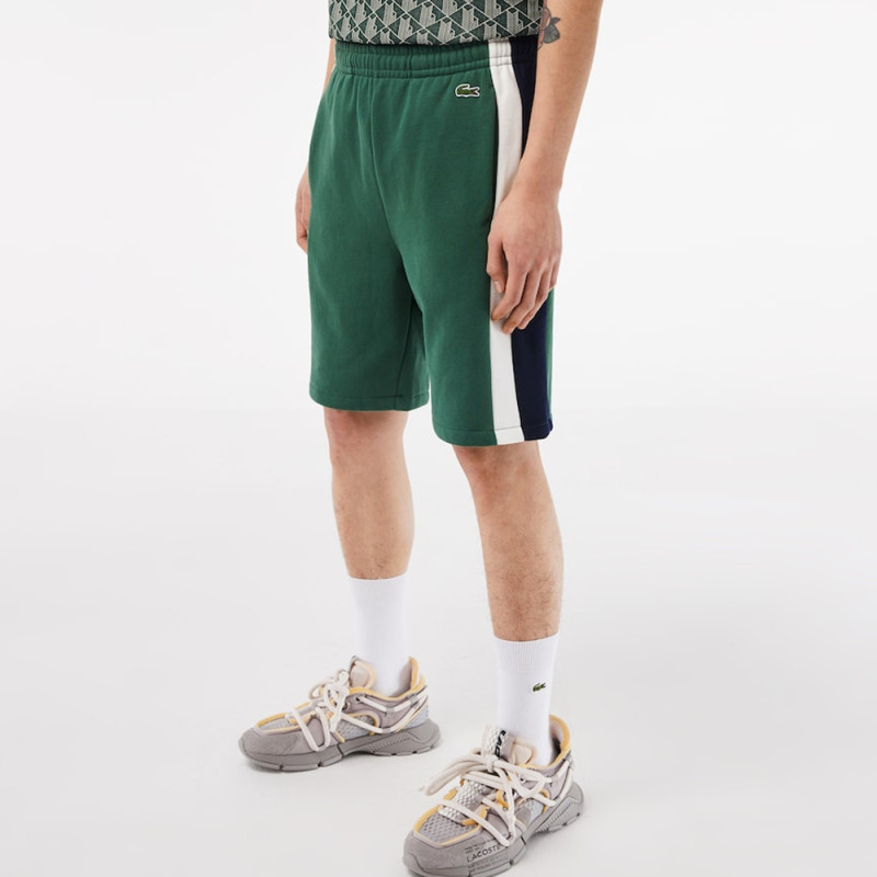 SHORT LACOSTE A EMPIECEMENTS COLOR