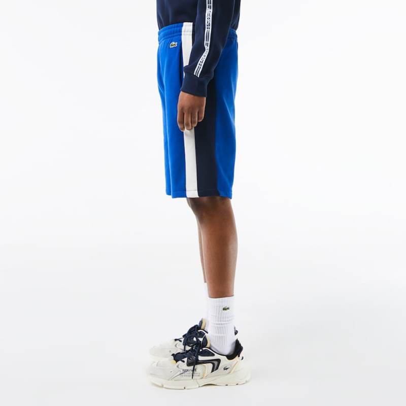 SHORT A EMPIECEMENTS COLOR BLOCK BLEU