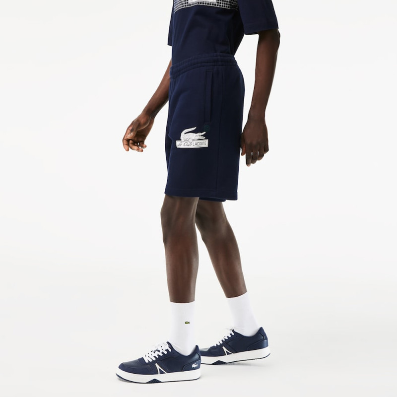 SHORT LACOSTE EN MOLLETON DE COTON